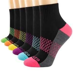 Womens Athletic Ankle Socks 6 Pairs Cushioned Running Hiking Sport Quarter Socks